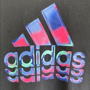Adidas Girls Multicolor Graphic Tee • L 14
